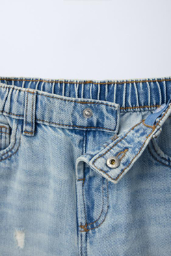 ZARA ДЖИНСЫ С НИЗКОЙ ПОСАДКОЙ, ГОЛУБОЙ