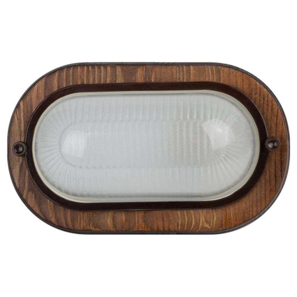 Светильник ЭРА НБО 04-60-021 Кантри дерево/стекло IP54 E27 max 60Вт 232х140 овал орех