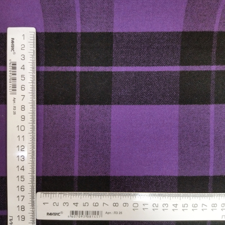 Ткань Пальтовая клетка фиолетовая