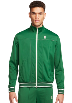 Мужская теннисная кофта Nike Court Heritage Suit Jacket - gorge green/coconut milk