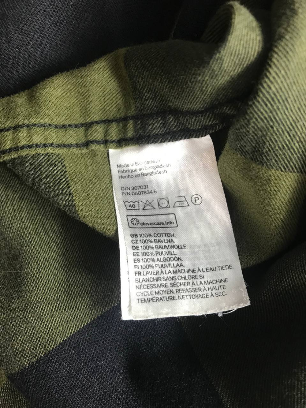 Рубашка H&M теплая, маркировка 34, визуально на 40 размер