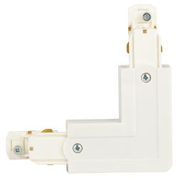 Коннектор питания ЭРА STR-30-W-CN-LE для трехфазного шинопровода угловой белый | Трехфазный шинопровод и аксессуары