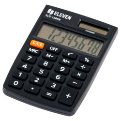 Калькулятор карманный Eleven SLD-100NR, 8 разрядов, двойное питание, 58*88