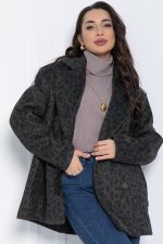 Пальто Я в теме (серый/лео) Б12632-7 LT Collection