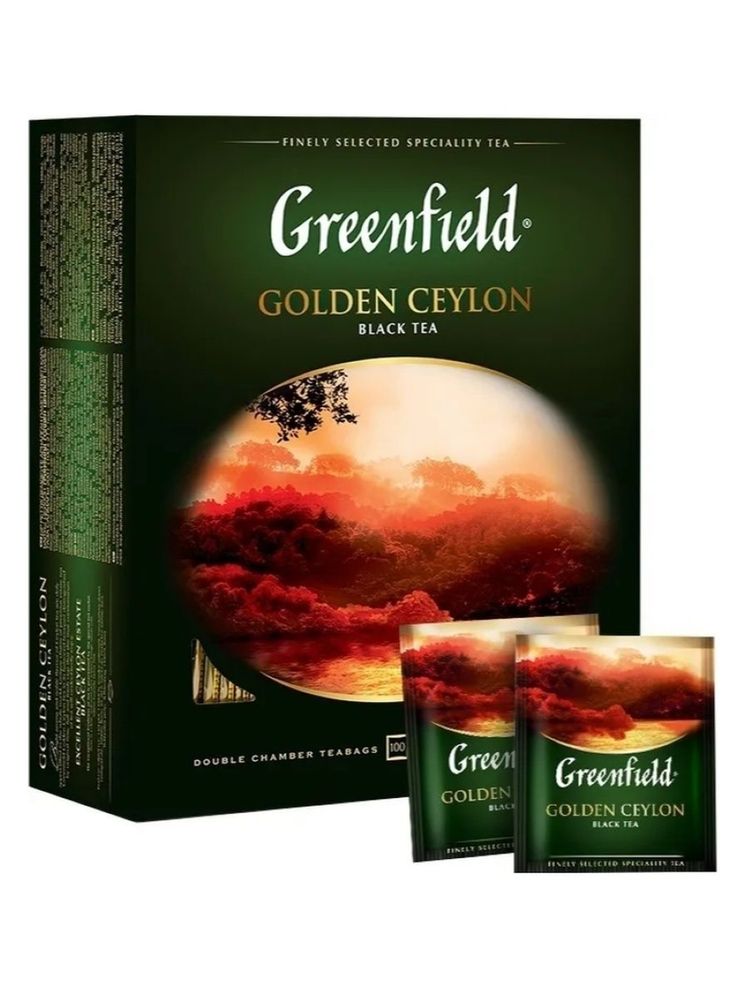 Чай черный Greenfield Golden Ceylon 100 пакетиков 3 шт