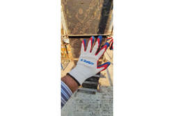 Перчатки с двойным нитриловым обливом ЗУБР Захват-2, размер L-XL 11454-XL