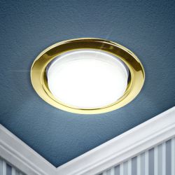 KL35 GD-10 /1 Светильник ЭРА под лампу Gx53,220V,13W ,золото (упаковка 10 шт) | Встраиваемые светильники Для ламп GX53