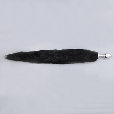 Анальная пробка с хвостом (черный) (Цвет: черный)