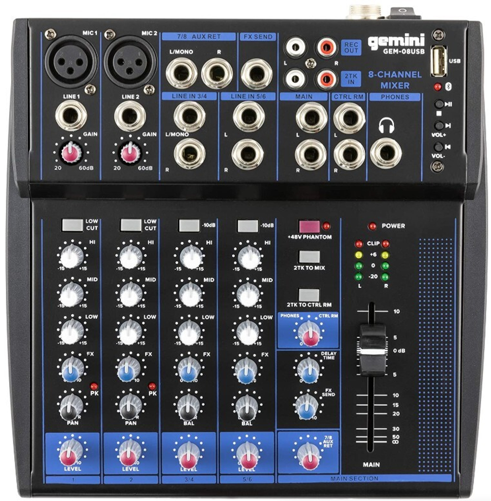 Микшер  Gemini GEM-08USB