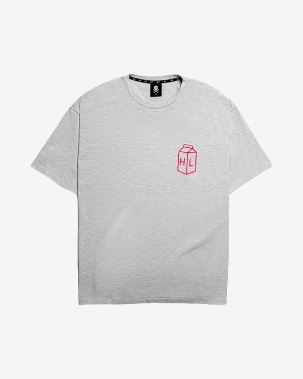 Футболка оверсайз Milk меланж серая - фото 1