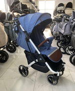 Коляска прогулочная Babalo 2023 Синий белая рама