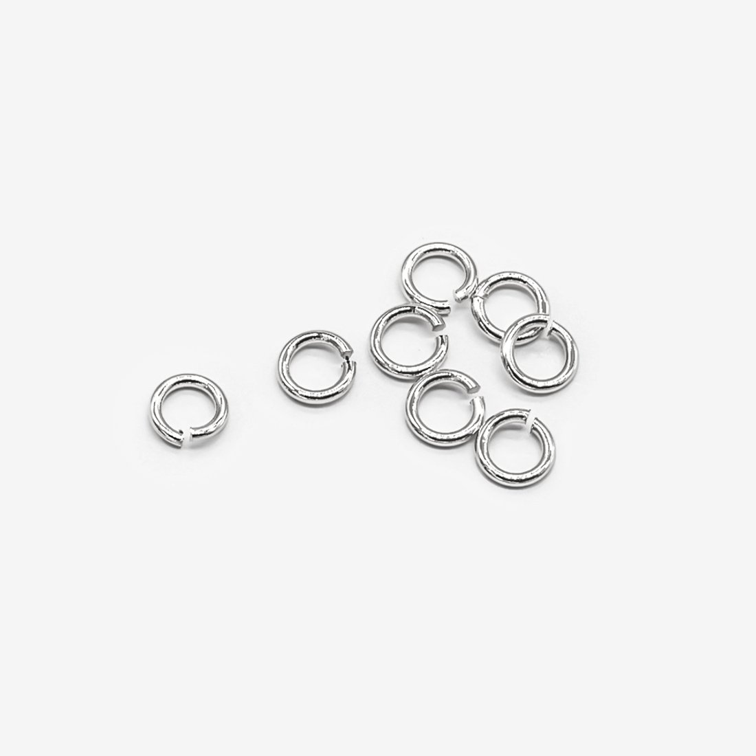 Колечки соединительные 4мм, толщина 0,8мм, родирование