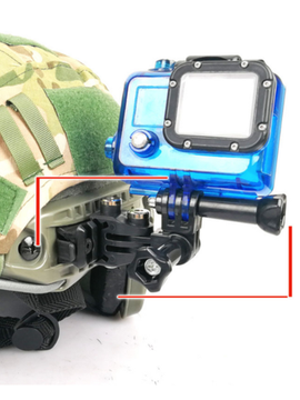 Крепление NVG на страйкбольный тактический шлем Ops core fast для экшн камеры GoPro (боковое)