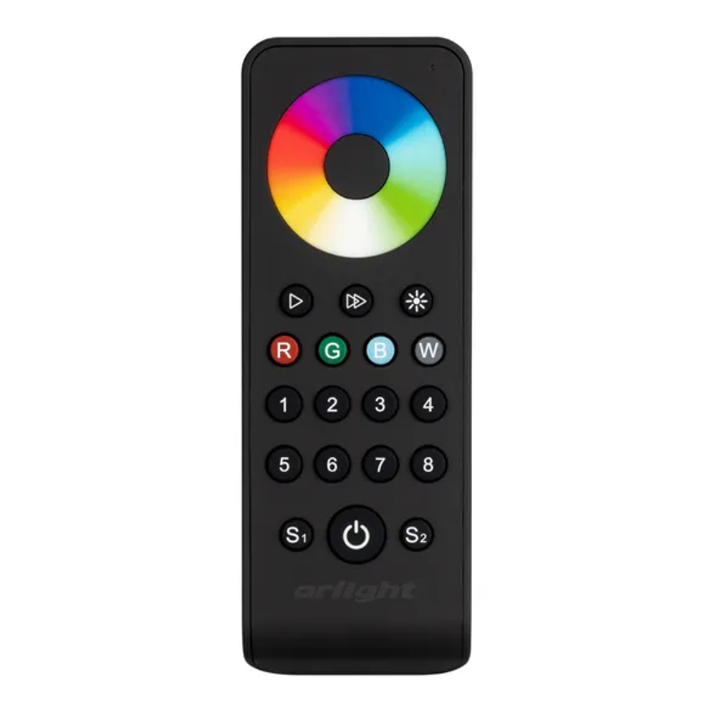 Пульт SMART-R43-RGBW Black (8 зон, 2.4G) (Arlight, IP20 Пластик, 5 лет) 031953