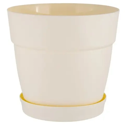 Горшок для цветов InGreen Villa de Fiori с фиксируемым поддоном 2л, D170мм, белоснежный жа