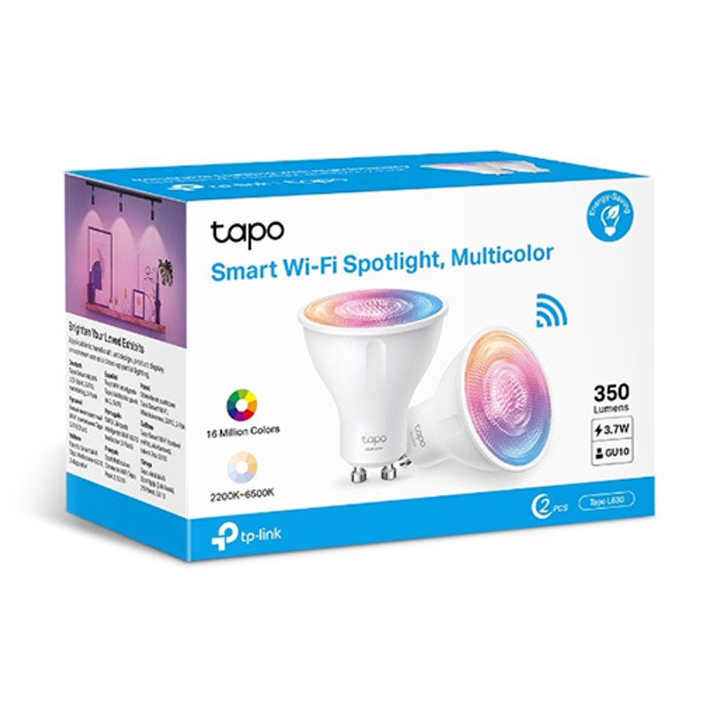 TP-Link Tapo L630 (2-pack) Умная многоцветная Wi-Fi спот-лампа, 2 шт.