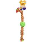Игрушка-канат для всех пород собак «Счастливый хвост!», цвет ярко-зеленый, 40*6см/90гр
