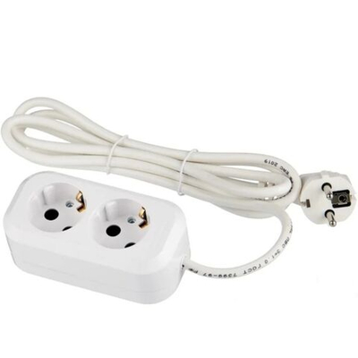 Удлинитель бытовой 2 гн, 5 м, ПВС, 3х1 мм2, с/з, UNIVersal, Е-302, 9631974