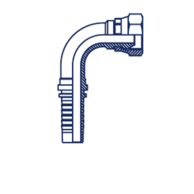 Фитинг DN 12 BSP (Г) 1/2 (90)