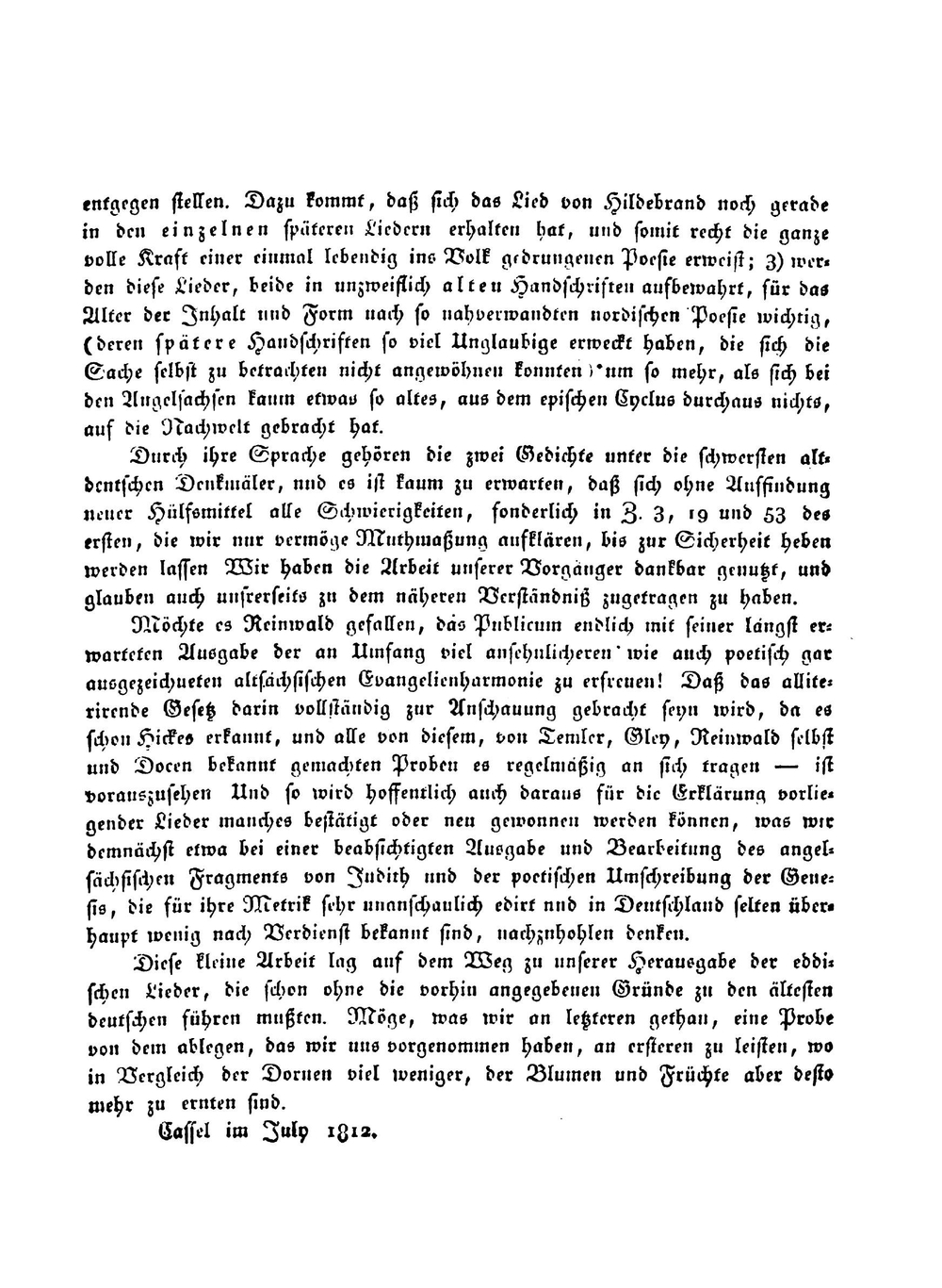 Die Beiden Ältesten Deutschen Gedichte Aus Dem Achten Jahrhundert. Das Lied von Hildebrand und Hadubrand und das Weissenbrunner Gebet,  zum erstenmal in ihrem Metrum dargestellt | Brüder Grimm