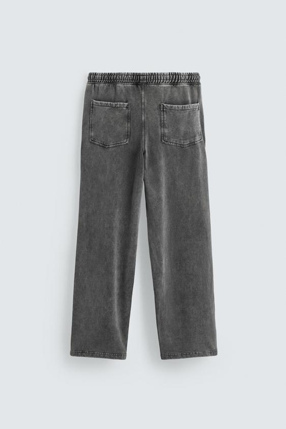 ZARA ДЖОГГЕРЫ WIDE-LEG С ЭФФЕКТОМ ПОТЕРТОСТИ, СЕРЫЙ