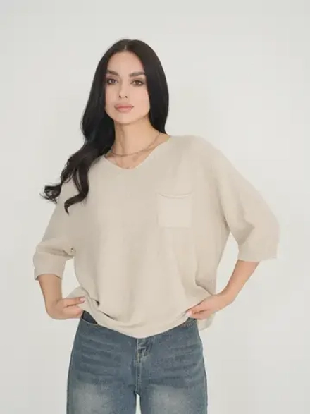 Кофта вязанная тонкая с коротким рукавом 9931-КК