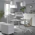 Письменный стол с регулировкой по высоте - IKEA MITTZON/МИТТЗОН ИКЕА, 120х80х62-126 см, белый