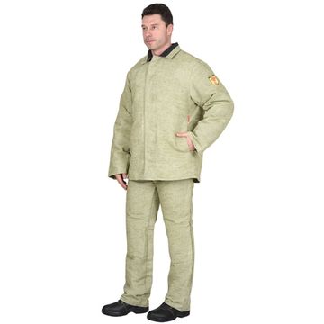 Костюм сварщика зимний брезентовый брюки (бежевый)