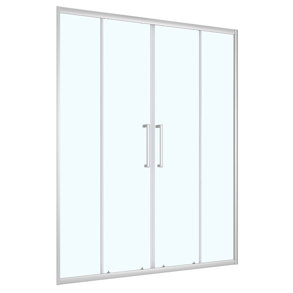 Душевая дверь Loranto раздвижная 150х190, толщина полотна 6мм , цвет профиля сатин