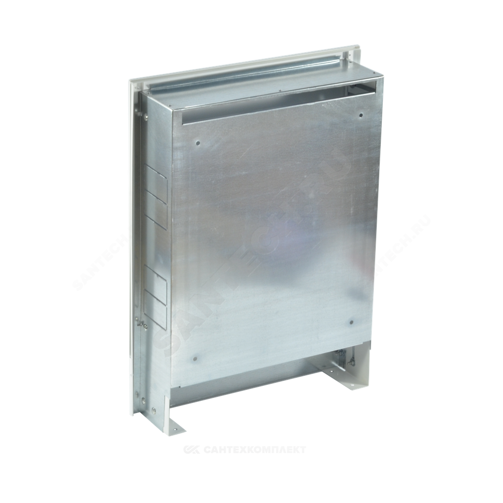 Шкаф коллекторный встраиваемый сталь ШРВ-4 850х120-180х648-711мм RAL 9016 (Белый) Wester 0-32-1130