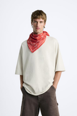 ZARA ТОЛСТОВКА В СТИЛЕ OVERSIZE С ПОТЕРТЫМ ЭФФЕКТОМ, ЭКРЮ