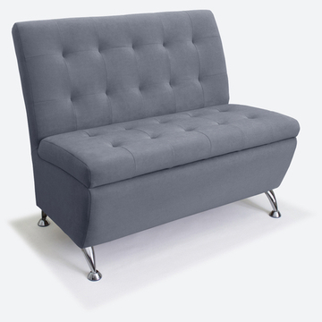 Диван прямой "Форма" Dream Grey (серый) с декоративной прошивкой