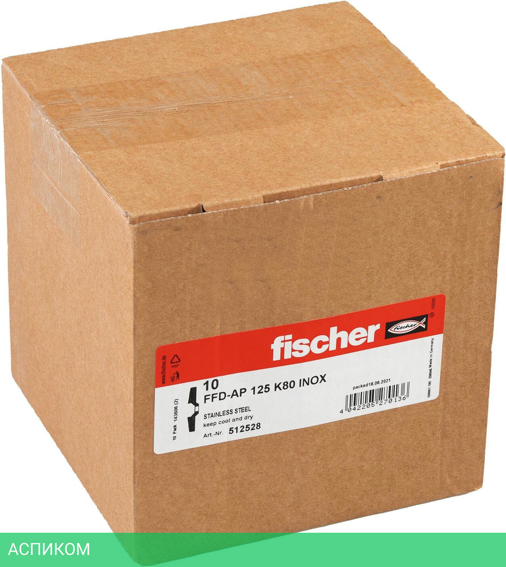 Диск лепестковый Fischer FFD-AP 125 K80 Inox (512528)
