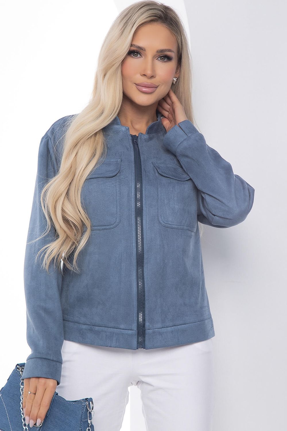 Жакет на молнии Александра (джинс) Б8897 LT Collection