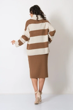 Костюм И 005/кофе-бежевый