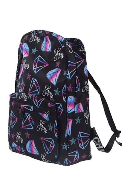 Рюкзак молодежный "Кристаллы" 40*30*17см, 1 отд., карман, боковые карманы