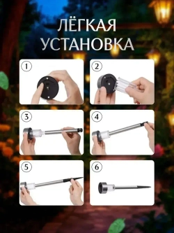 Уличный светильник на солнечной батарее, фонарь уличный, cадовые светильники на солнечных батареях Dortmund