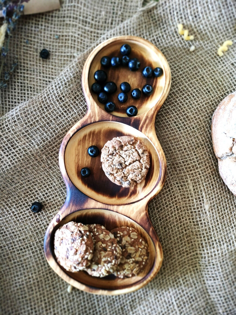 Менажница деревянная для подачи блюд и закусок "АЗИЯ"