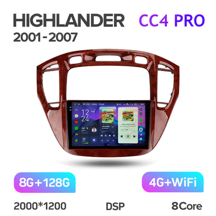 Teyes CC4 Pro 9" для Toyota Highlander 2001-2007