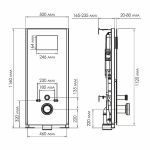 Инсталляция для унитаза WasserKraft Abens 20TLT.010.ME.BL.MG03 черная панель/матовое золото
