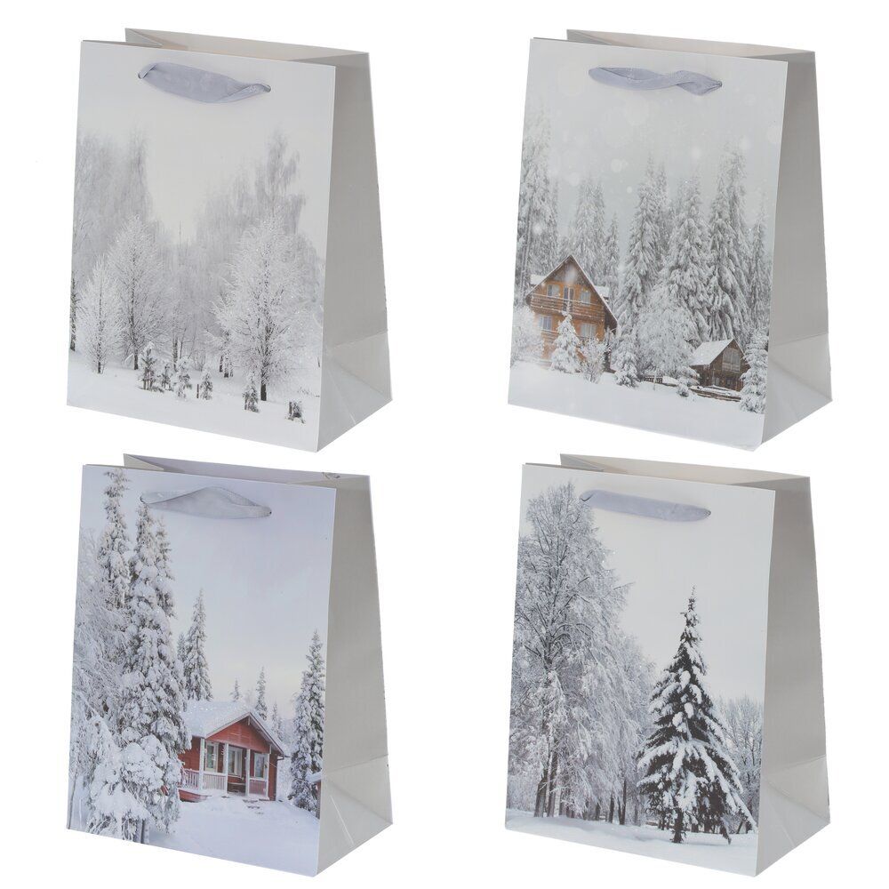 GAEM Пакет подарочный (бумага, плотность 210г/м2, блок микс 12шт), L18 W10 H23 см, 4в.