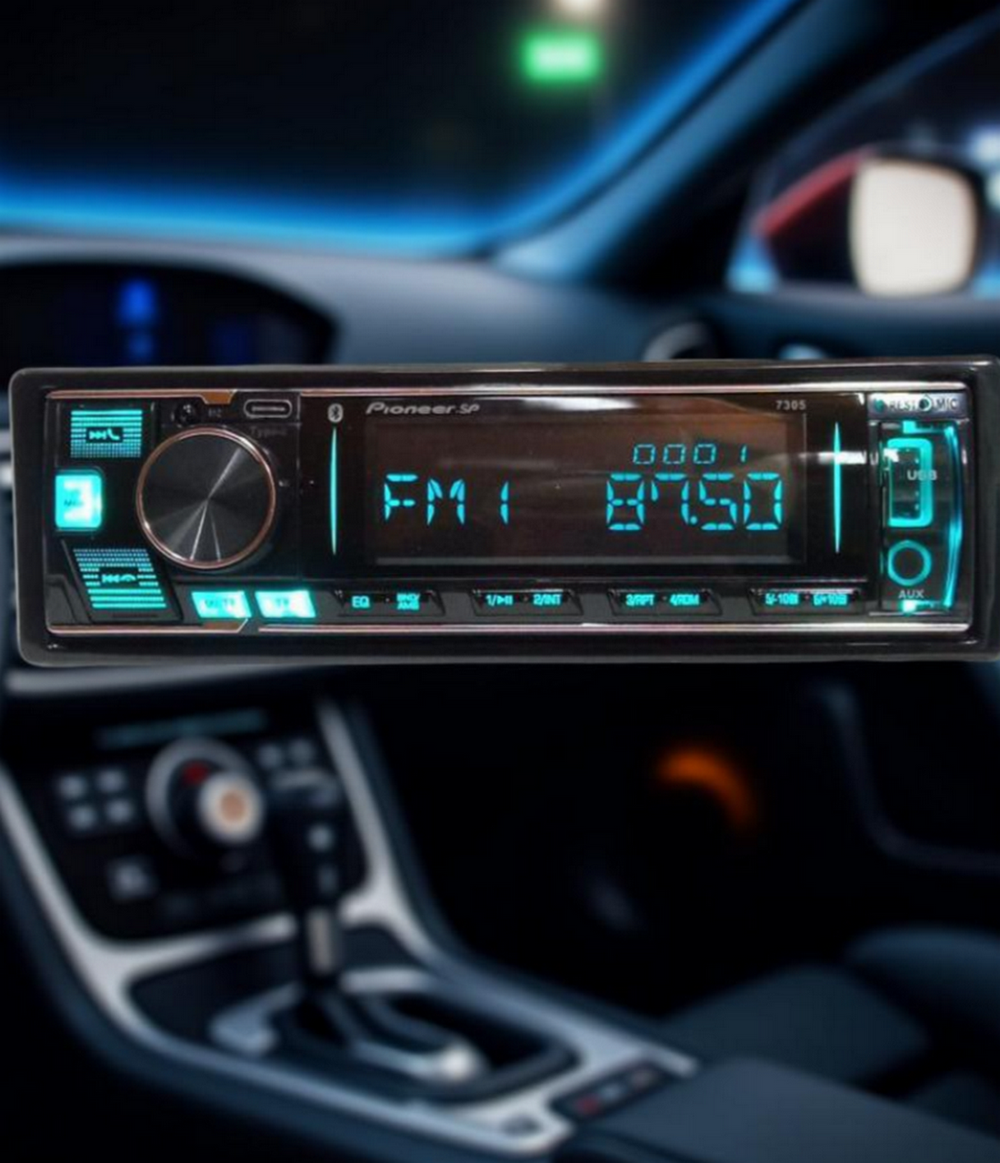 Автомагнитола FM/BT/USB/TFplayer (12-24V) DualScreen Pioneer.SP 7305