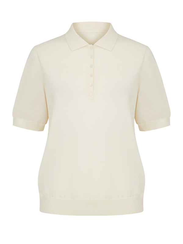 Polo shirt milky color
