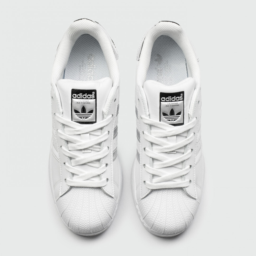 кроссовки Adidas Superstar White / Silver Wmns