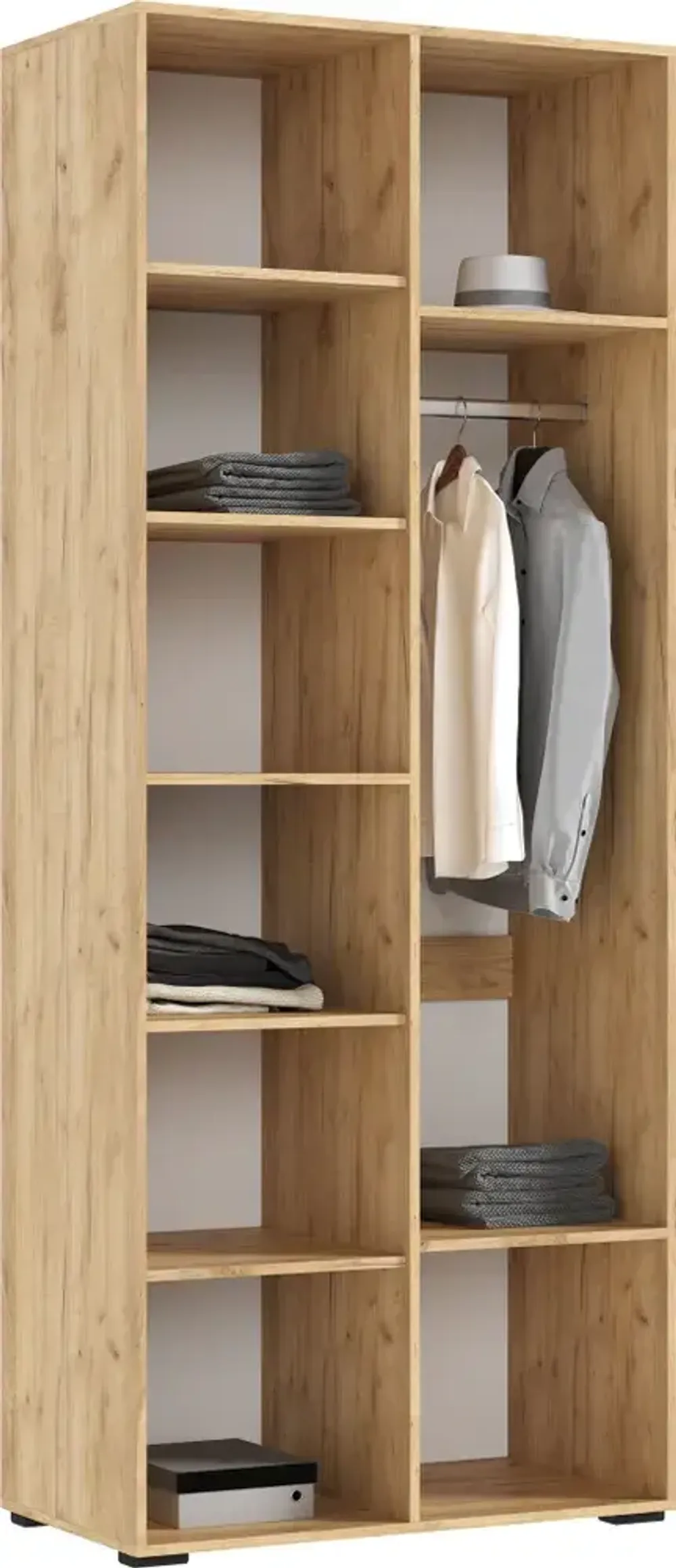 Шкаф 2-х створч., "Ирис" (браш вайт/дуб крафт), МФ Миф