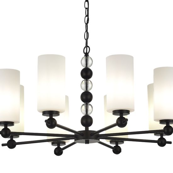 SL2003.403.08 Светильник подвесной ST-Luce черный/белый E27 8*40W AURORA