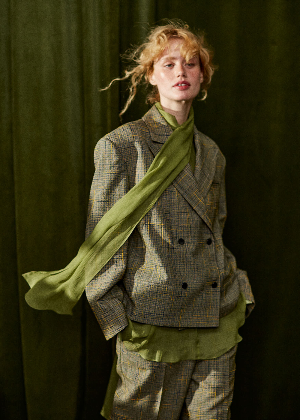 Блуза из шелка киви