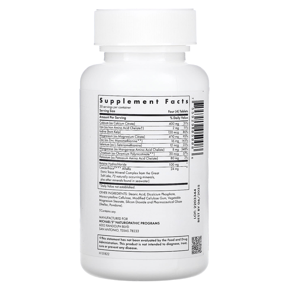 Michael's Health, Essential Minerals, 120 вегетарианских таблеток