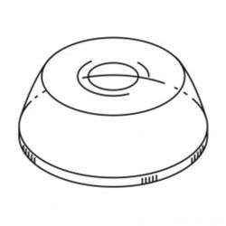 Крышка купольная с отверстием для стаканов арт.81210569, прозрачная, d 9,5 см, РЕТ, 100