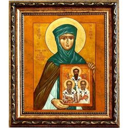 Макрина Каппадокийская, Новая, Младшая преподобная. Икона на холсте.